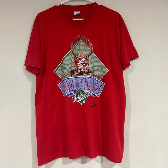 Vintage 1990 Cincinnati Reds World Series Champs Shirt - Picture 1 of 3